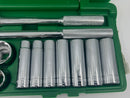 New Old Stock SK Tools USA made SUPERKROME 23 pc 1/2" Socket Set IMPERIAL