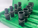 New Old Stock SK S-K USA made 8 pc 1/2" Drive UNIVERSAL Impact Socket Set 1-2" - 15/16" Range No. 34301