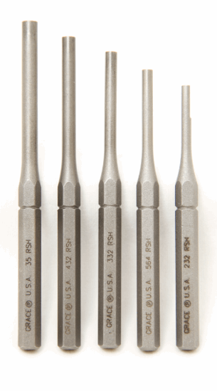 Grace USA Roll Pin Holder Punch Set RSH-5 - Cardon Tools