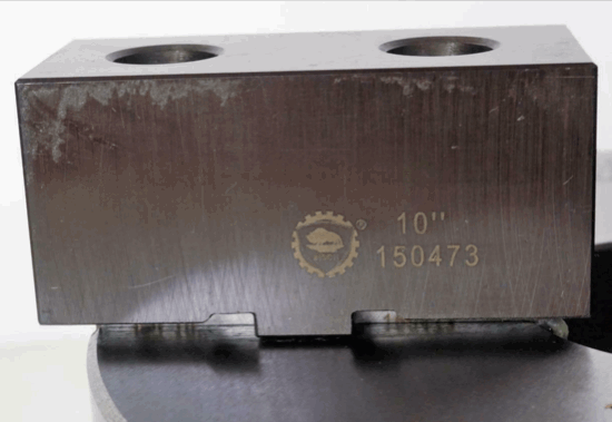 Bison Poland 10" 2-Jaw Scroll Lathe Chuck. 2pc Jaws. Plain Back - Cardon Tools
