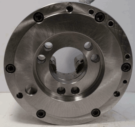 DEMO MODEL Bison Poland 10" STEEL 3-Jaw 2pc Jaws Lathe Chuck. A8 A1-8 mount. 2pc Jaws - Cardon Tools