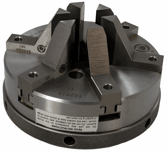 Bison 5" 6-Jaw Super Precision LEVER Scroll Chuck Flat Back 3866-5" - Cardon Tools