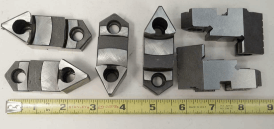 KCM Hard Top Jaw Set for 6" 6 Jaw BUCK AT Style Lathe Chuck - Cardon Tools
