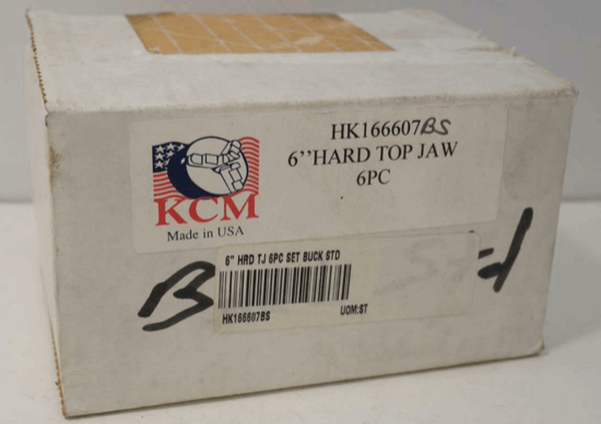 KCM Hard Top Jaw Set for 6" 6 Jaw BUCK AT Style Lathe Chuck - Cardon Tools