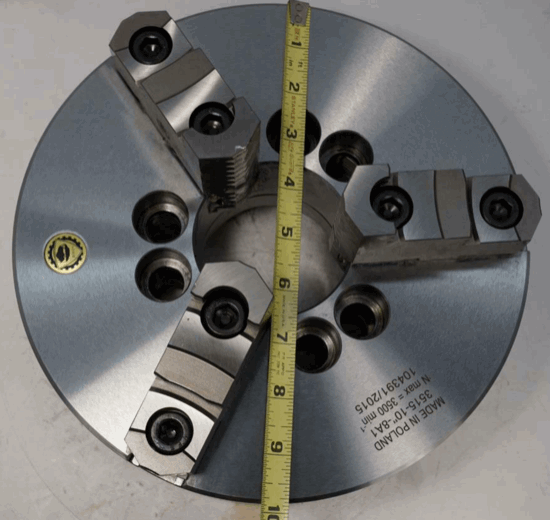 Bison 10" Steel 3-Jaw 2pc Jaws Lathe Chuck - A8 A1-8 mount- Demo Model 7-821-1018 - Cardon Tools