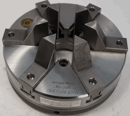 BISON Super Precision STEEL 6-1/4" 6-Jaw Quick Clamping Lever Chuck