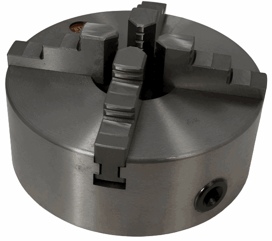 BTC 8" 4-Jaw Self Centering Lathe Scroll Chuck (flat back)