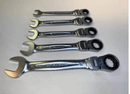 Facom 5pc HINGED Combination RATCHETING Wrench Set 9,11,12,14,18mm - Cardon Tools