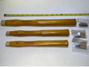 3pc Set FACOM Hickory Replacement Hammer Handles Incl. Steel & Wood Wedges - Cardon Tools