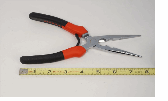 FACOM France Long Needle Nose Pliers with Side Cutters + Ergo Grips - Cardon Tools