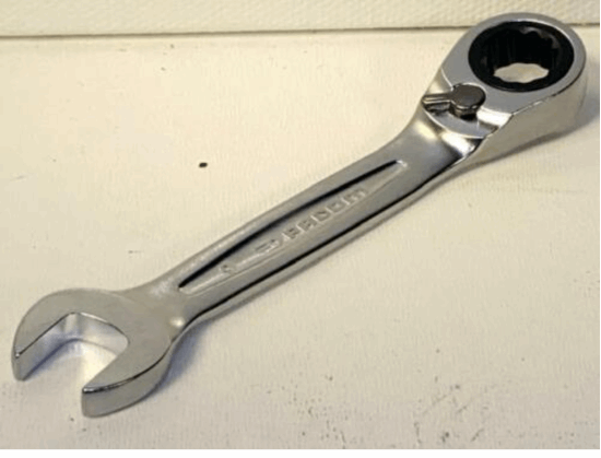 Facom 5pc STUBBY Anti Slip Combination Ratcheting Wrench Set 9,11,14,15,16mm - Cardon Tools