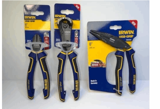 New Old Stock 3pc Irwin Vise-Grip Made in Germany Ergomulti ,High Leverage End Cutters & Diagonal Pliers - Cardon Tools
