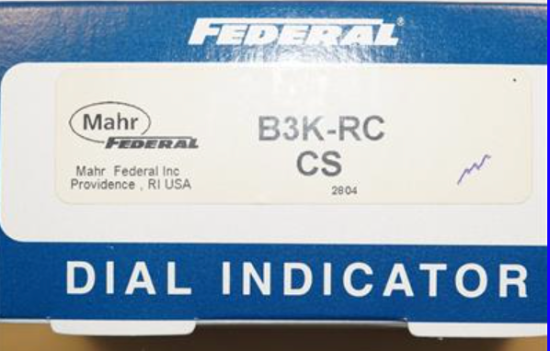 Mahr Federal USA made .050 Range Dial Indicator. 0.00025" GRADUATIONS - Cardon Tools