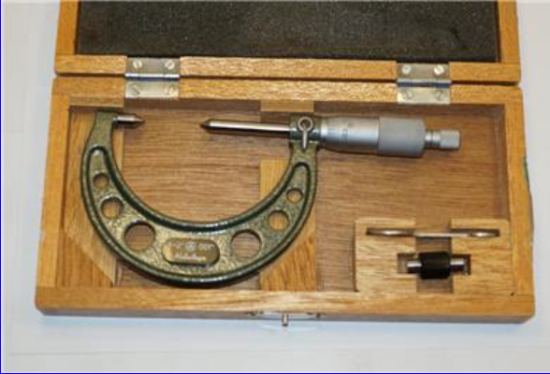 New Old Stock Mitutoyo Japan 1-2"  60 Degree Carbide Point Micrometer. 112-382 .001" GRAD - Cardon Tools