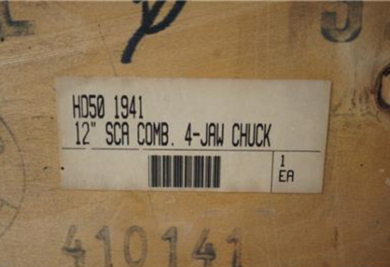 SCA Sweden 12" 4-Jaw Combination Lathe Chuck Plain Back ( Independent and Scroll Chuck) - Cardon Tools