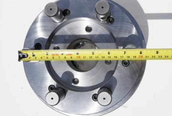 Bison POLAND 10" 4-Jaw STEEL Independent Lathe Chuck D1-8 BACK 4343-10"-8 - Cardon Tools