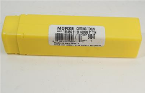 Morse Cutting Tools USA 1" Solid Carbide TiN Coated 60° Helix 3 Flute End Mill 90647 - Cardon Tools
