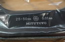 Mitutoyo made in Japan 25-50mm  .01mm Grad Disc & Flange Micrometer 123-102 - Cardon Tools