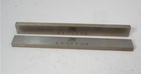 MATCHED Pair HARDENED Brown & Sharpe 6"x1/4"x5/8" Parallels. 599-920-12 - Cardon Tools