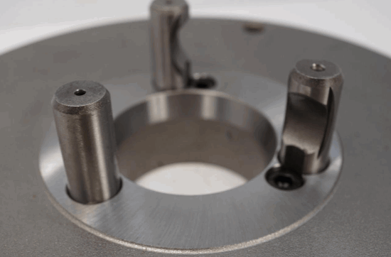 Bison Poland 8" Set-Tru 3 / 6 Jaw Lathe Chuck Back Plate Adapter D1-3 mount - Cardon Tools