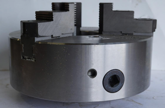 SCA 10" 2pc Jaw STEEL 3-Jaw Lathe Chuck L-0 L0 Direct Mount  Back - Cardon Tools