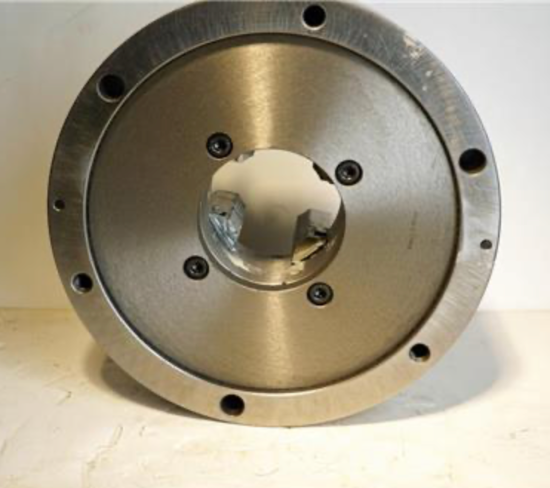 Rapidhold 12" 4-Jaw Front Mount Scroll Chuck. Plain Back. 2pc Reversible Jaws. 51442 - Cardon Tools