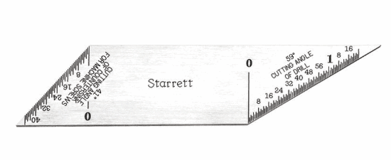 Starrett 13D Inch Reading Double Square Blade MADE IN USA - Cardon Tools