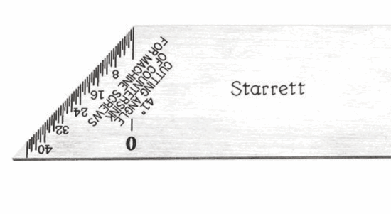 Starrett 13D Inch Reading Double Square Blade MADE IN USA - Cardon Tools