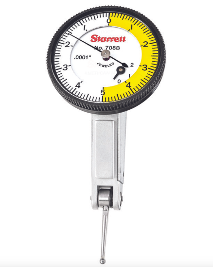 Starrett 708BZ Dial  Test  Indicator with Dovetail Mount .0001" Grad. USA Made