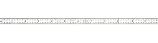 Starrett C310R-12 12" x 1/2" 10R Full Flexible Steel Rule 32nds and 64ths - Cardon Tools