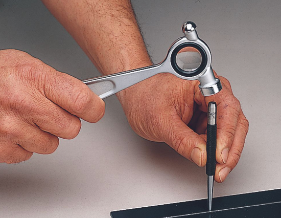 Starrett 815 Toolmakers' Hammer with Built-in Magnifying Lens