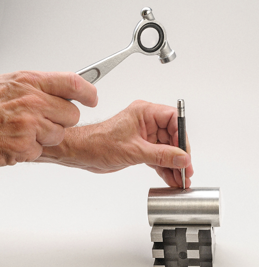 Starrett 815 Toolmakers' Hammer with Built-in Magnifying Lens