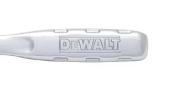 New Old Stock DEWALT Made in ITALY 1/4" Round Head 72 Tooth Ratchet Full CHROME Polish - Cardon Tools