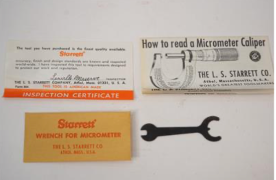 Starrett 700MB Inside Micrometer Caliper 25-50mm Range, 0.01mm USA Made - Cardon Tools