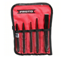 Proto USA Made 5pc Mechanics or Machinists Punch and Chisel Set with Pouch - Cardon Tools