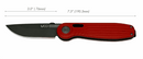 UCU Hannegan Crossbar Knife - A perfect EDC - Nitro-V Steel - G10 Scales  - Cross Bar Lock - LAVA RED
