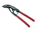 Pliers with red handles on a white background