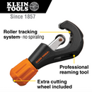 Klein Tools 1/8" to 1-3/8" Four Roller Professional Tubing Cutter 88904 Made in Spain - Cardon Tools