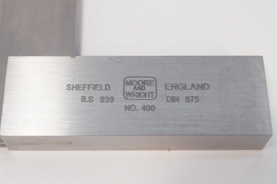 New Old Stock Moore & Wright Sheffield England 6" Toolmakers Machinists Square - Cardon Tools
