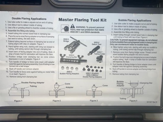 OTC / BOSCH  No. 6502 18pc Master Flaring Tool Kit Standard and Metric - Cardon Tools