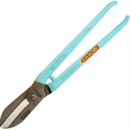 Record Gilbow HD 14" Hollow Ground SHEARS Straight Sheet Metal Tin Snips - Cardon Tools