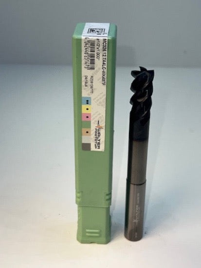 WALTER Prototyp End Mill 1/2" Dia. x 1" LOC 4-3/4" OAL 4 Flute Carbide TiAlN 50° H - Cardon Tools