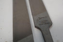 Two  F.L. Grobet 6" Watchmakers Machinists BASTARD cut Files SWISS Made - Cardon Tools