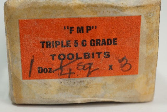  4 Parkin UK Triple 5C 5% Cobalt Steel Hss Lathe Tool Bit 1/4" Square x 3"