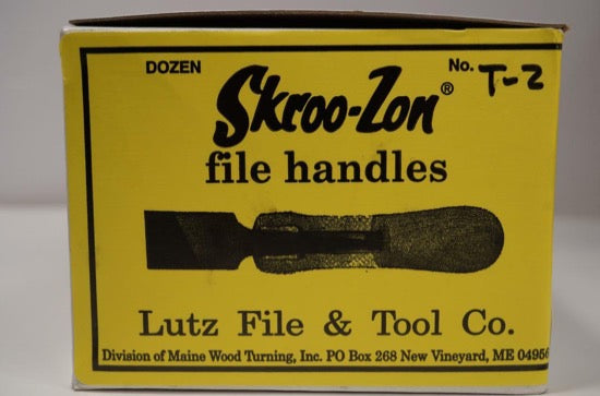 6  Lutz USA Made T-2 Skroo-Zon Birch Wood File Handle for 4" Files - Cardon Tools