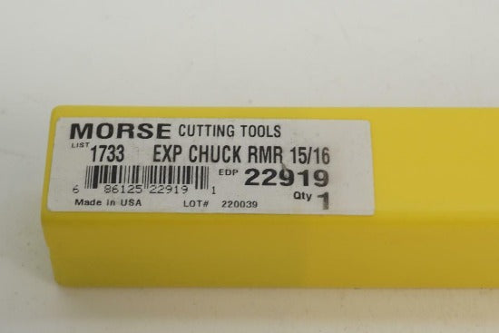 Morse Cutting Tools USA Made HSS 15/16" Expansion Chucking Reamer. 22919 - Cardon Tools