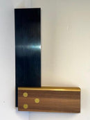 New Old Stock  Irwin MARPLES 6" Cabinetmakers Triple Pinned Brass and WALNUT Tri Square - Cardon Tools