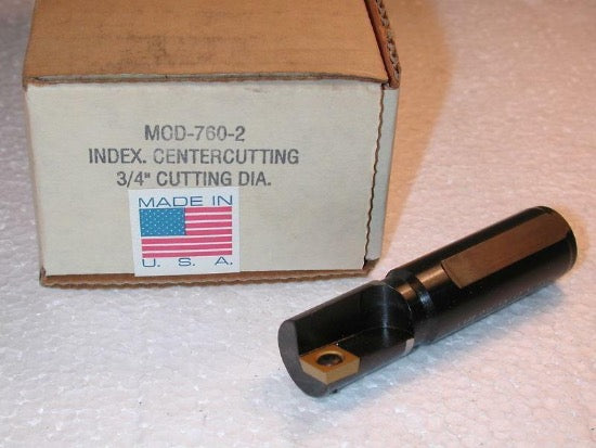 AMERICAN SUN 3/4" Indexable Center Cutting End Mill 760-2 USA made
