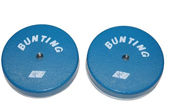 2 Bunting Magnetics 2-5/8" Shallow Pot Magnet with Removable Hook M15561XR - Cardon Tools