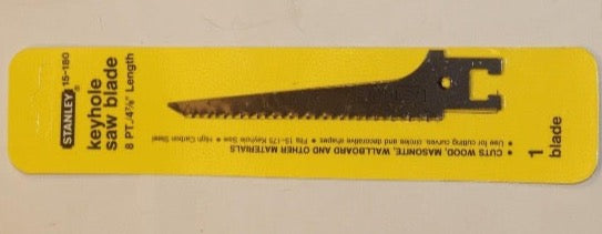New Old Stock Stanley Keyhole Blade for Turret Head SAW 8 PT./ 4-7/8" length. 15-180. USA - Cardon Tools